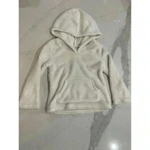 Carters Kids Cozy Girls Pull Over Hoodie Size 2T White Color